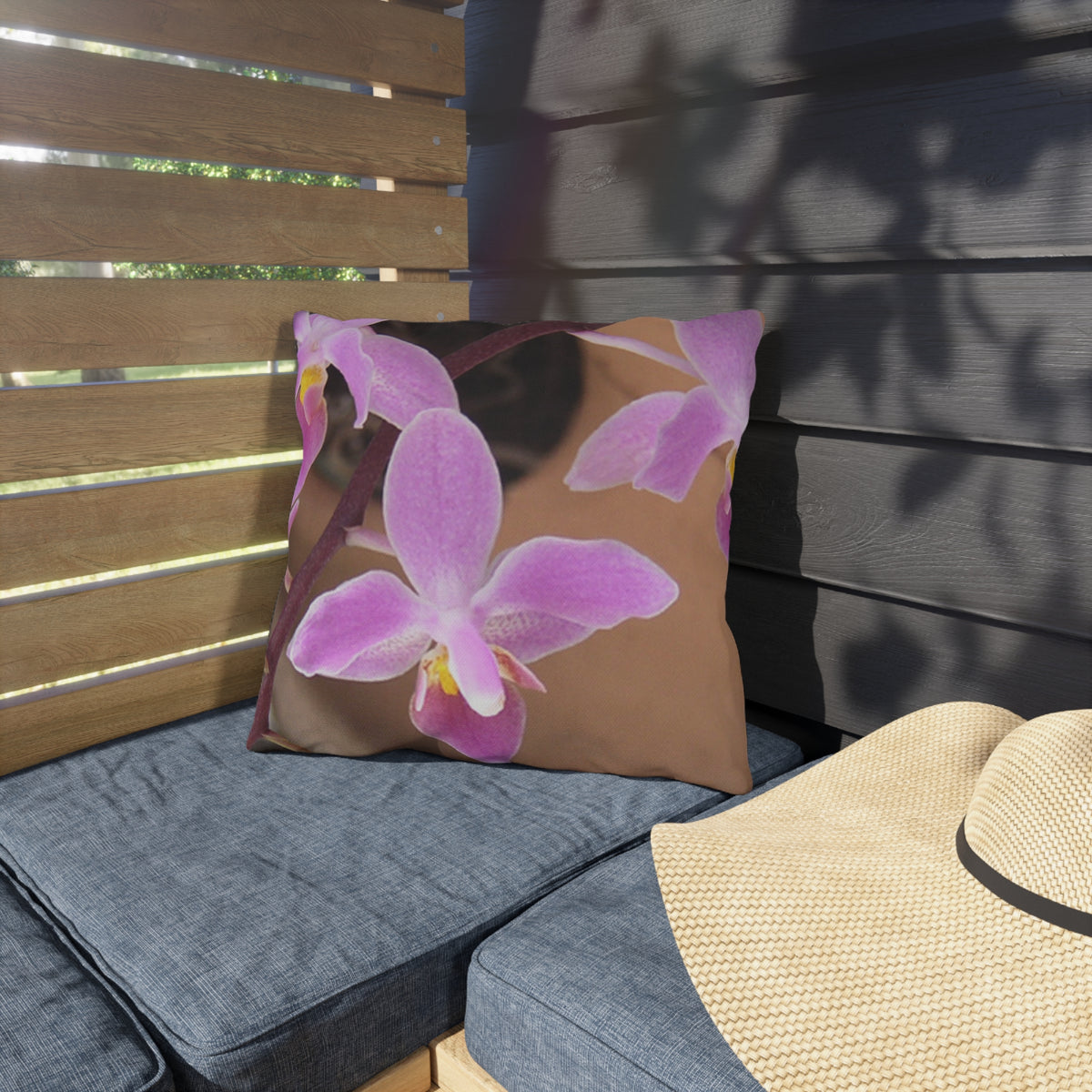 Tiny Purple Orchid Outdoor Pillow by Kim A. Bailey - Choice of 4 sizes