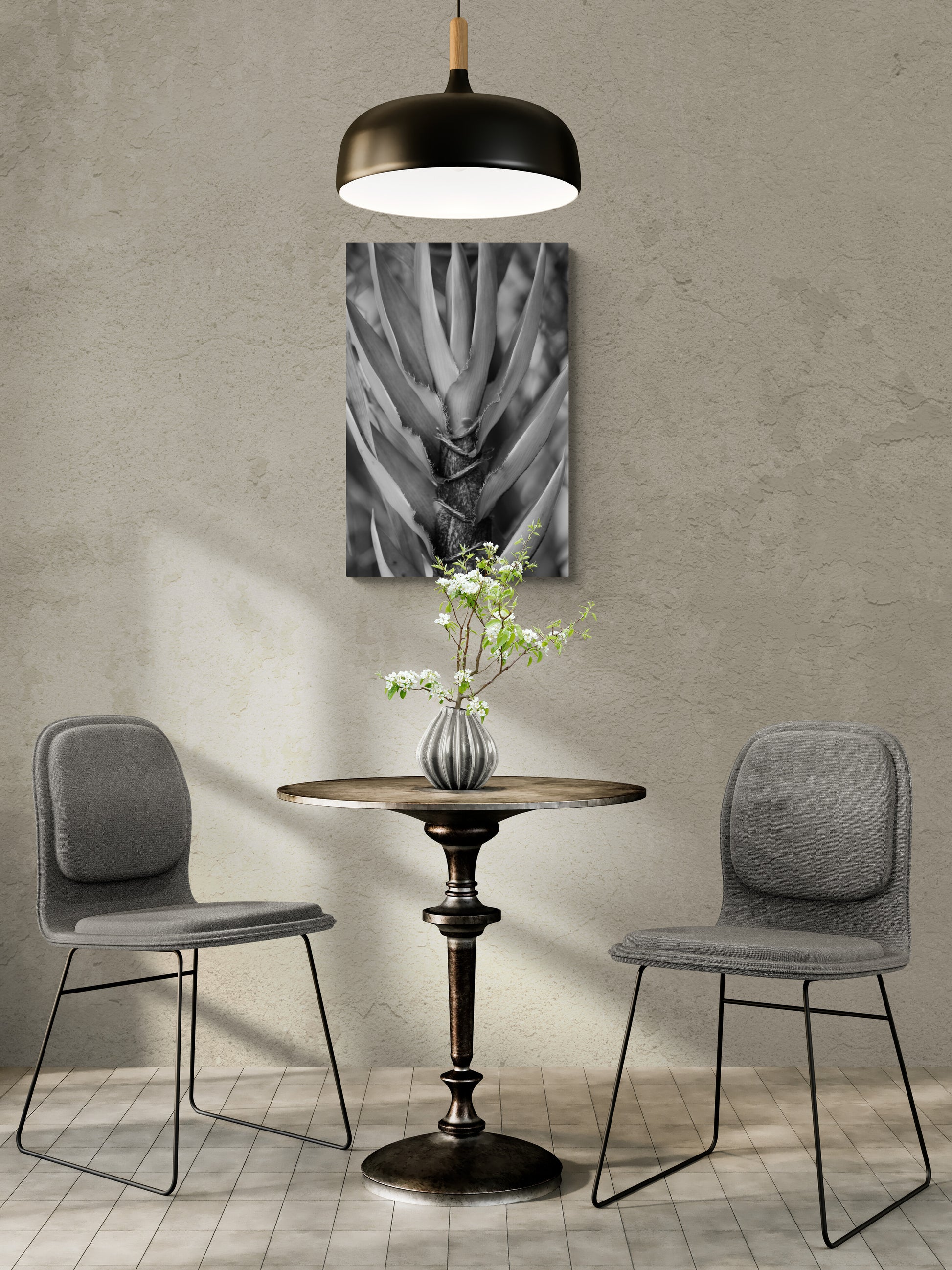 Bamboo-Close B/W Original Photograph by Kim A. Bailey in a Dinette