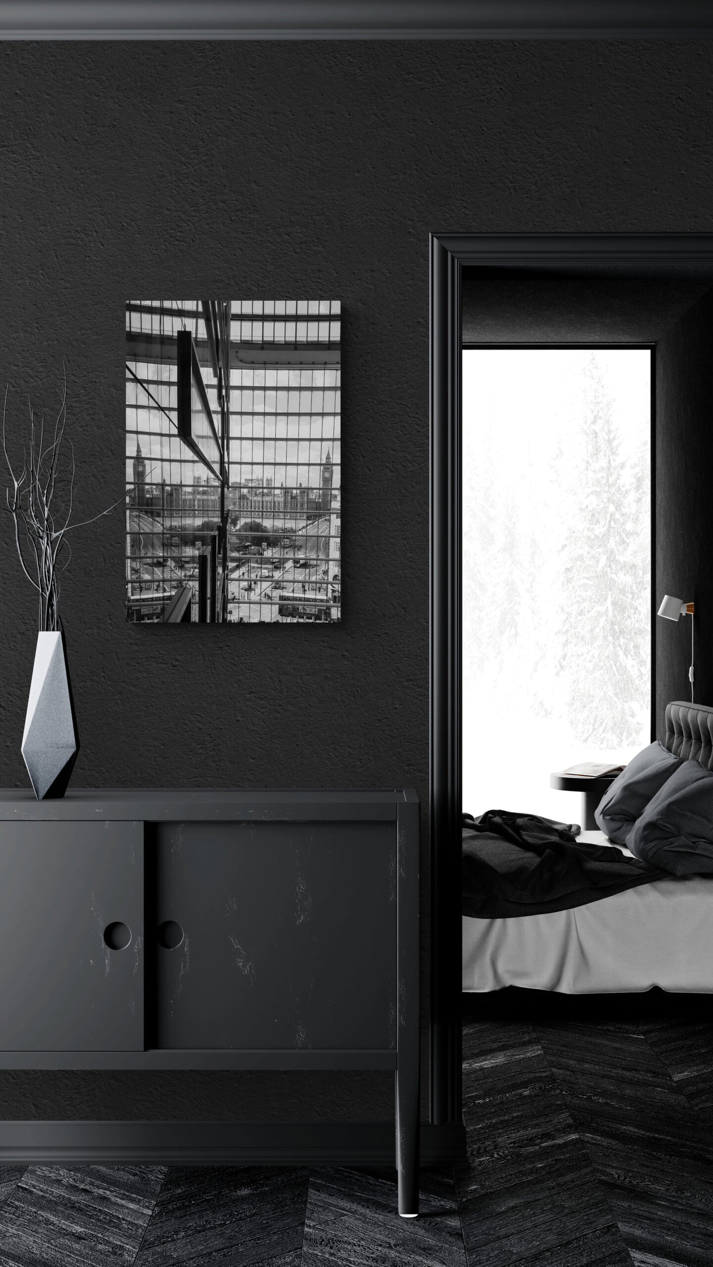 Big-Ben-BW Original Photograph by Kim A. Bailey In a hallway-with-view-towards-bedroom-1-scaled