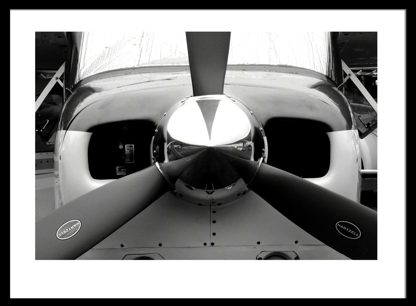 Black and White Propeller, Original Photograph by Kim A. Bailey