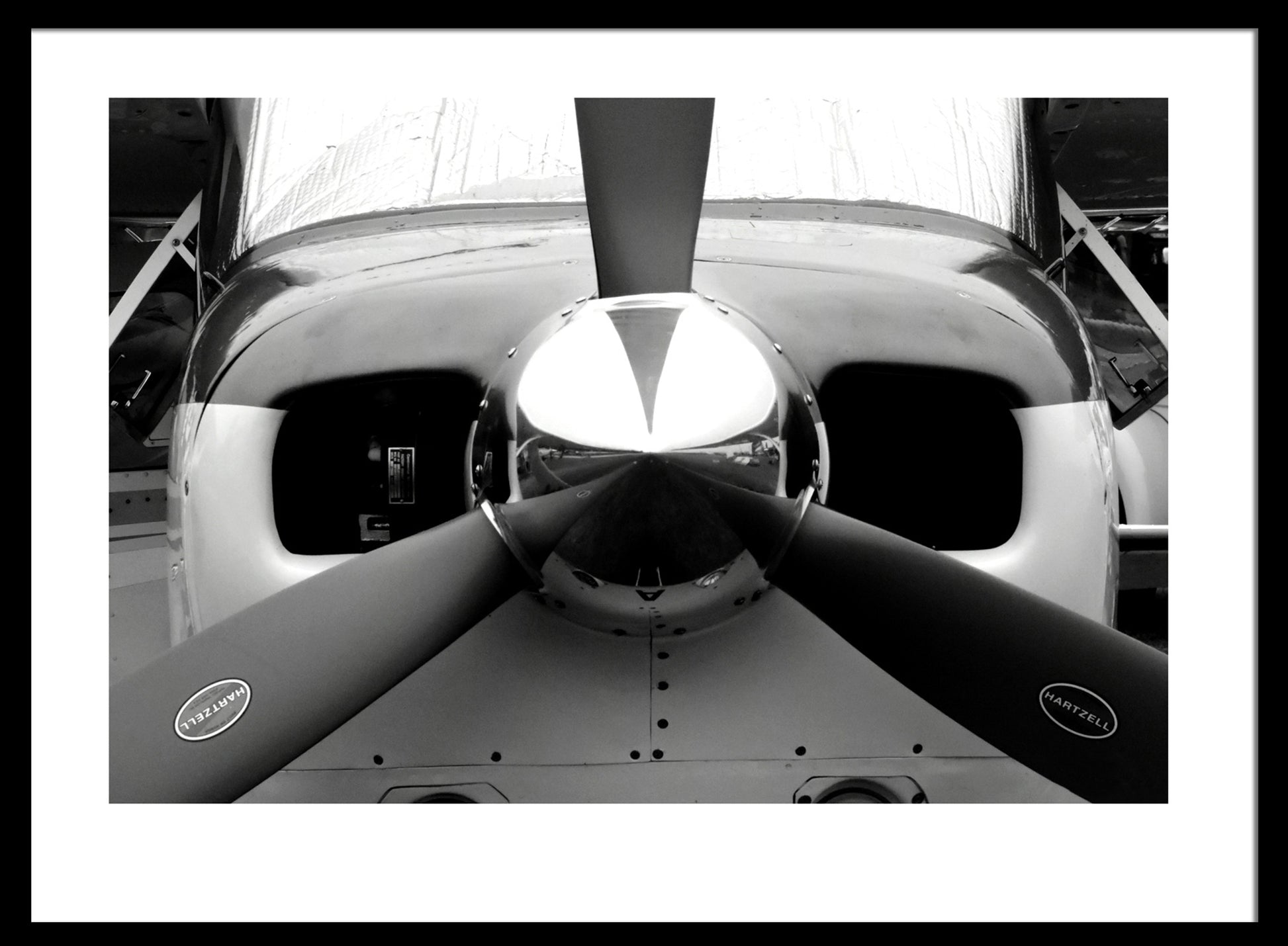 Black and White Propeller, Original Photograph by Kim A. Bailey