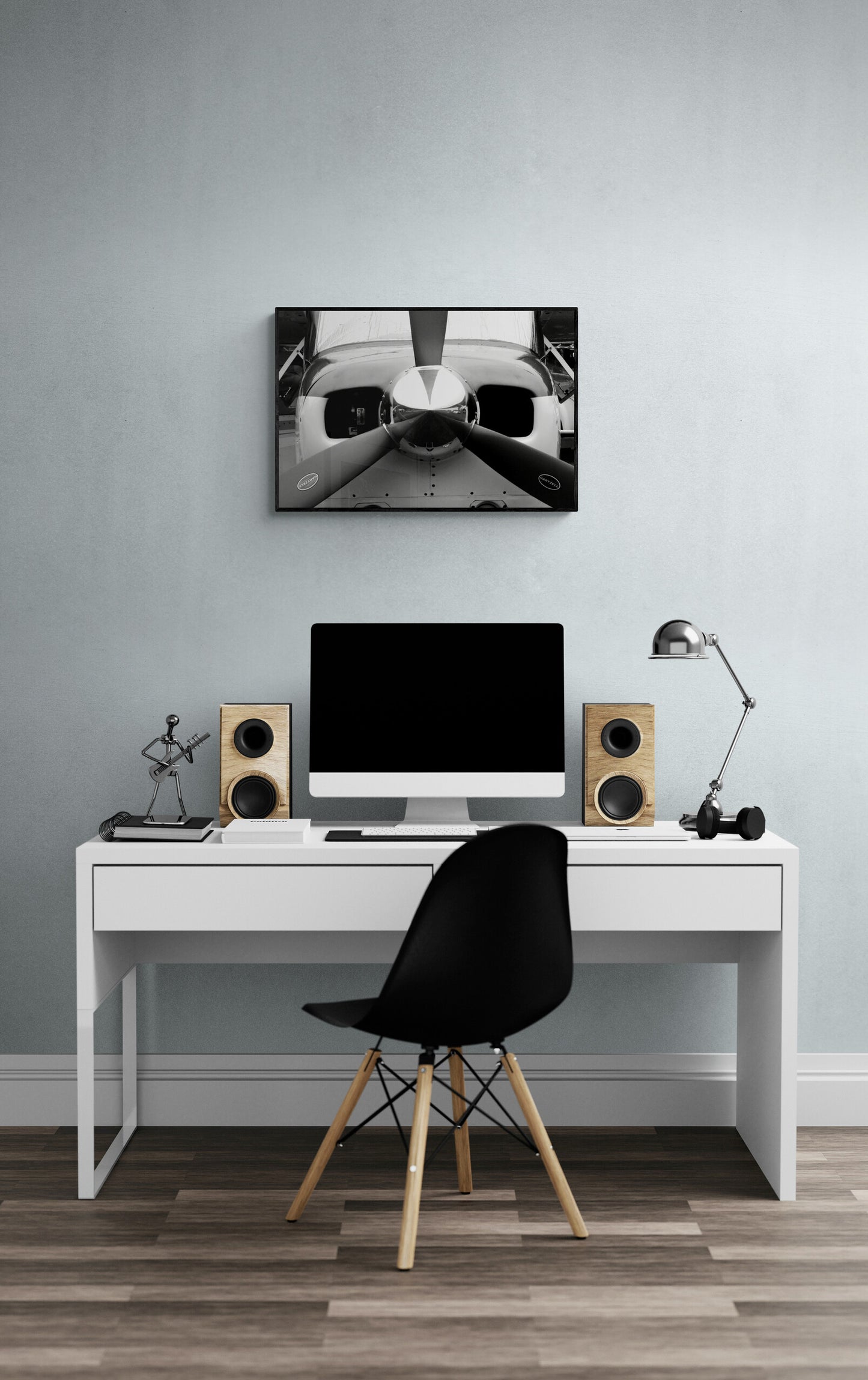 Black and White Propeller, Original Photograph by Kim A. Bailey