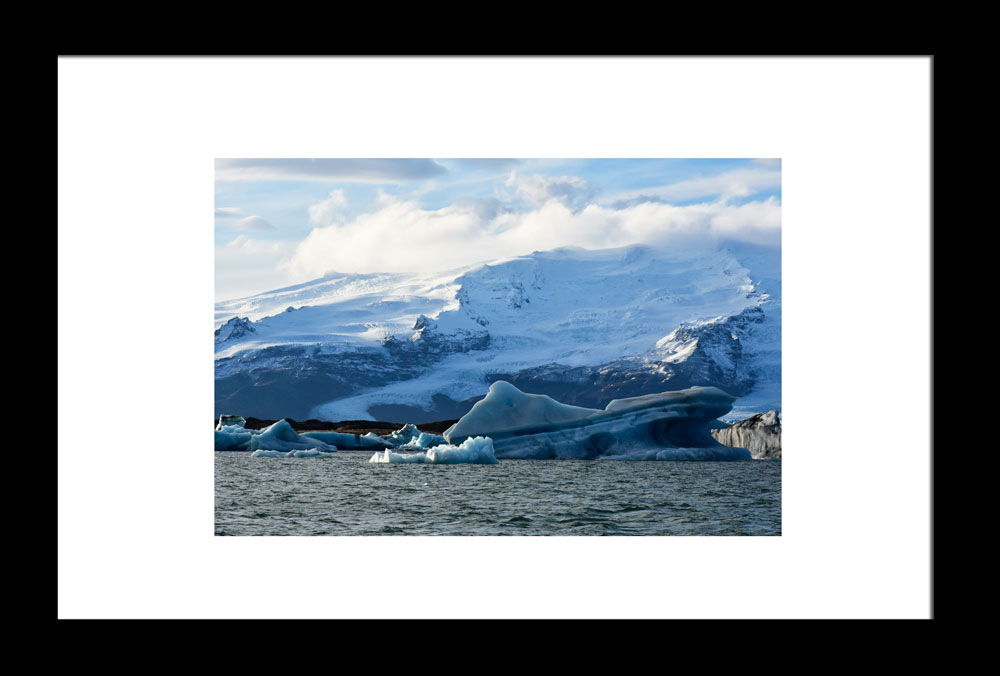 Blue Glacier Ice in Iceland 