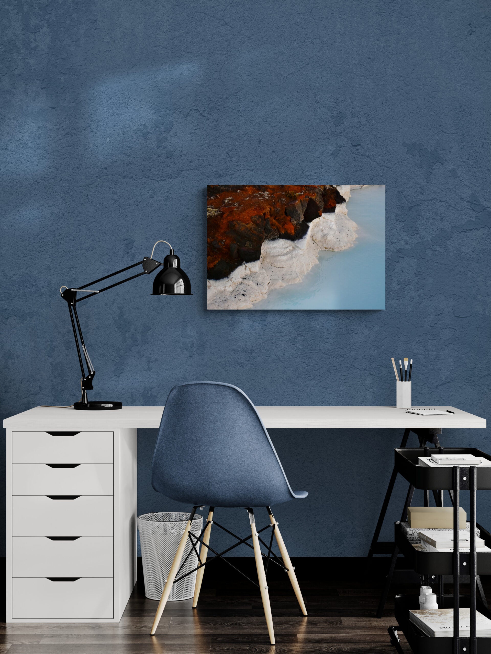 Blue Lagoon Silicon Original Photograph by Kim A. Bailey Hanging in a home office