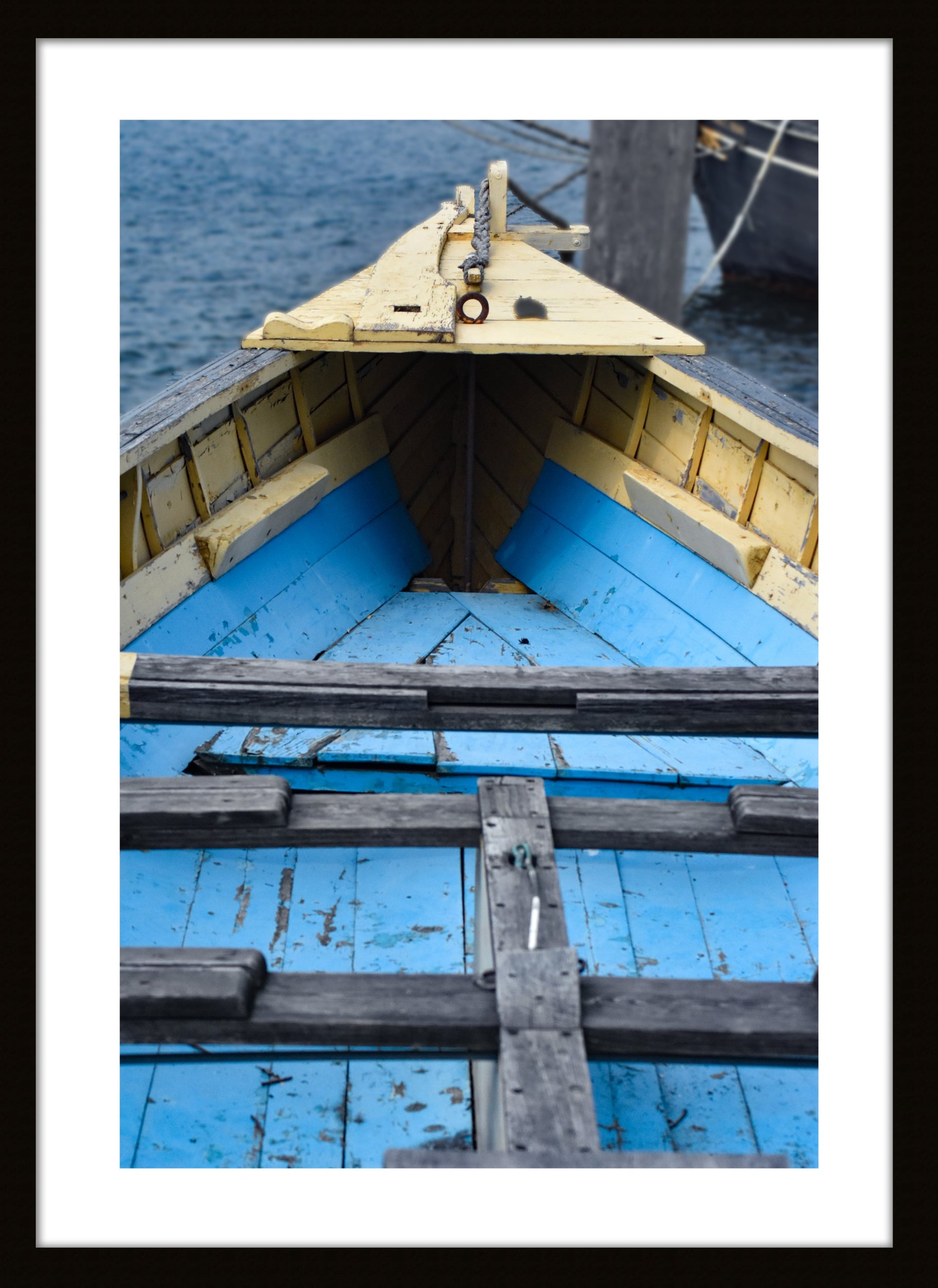  Blue and Yellow Boat Original Photograph by Kim A. Bailey