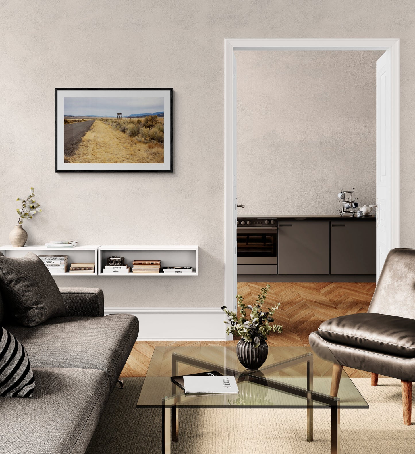 Johns-Valley-Road Original Photograph by Kim A. Bailey Hanging in a modern living room