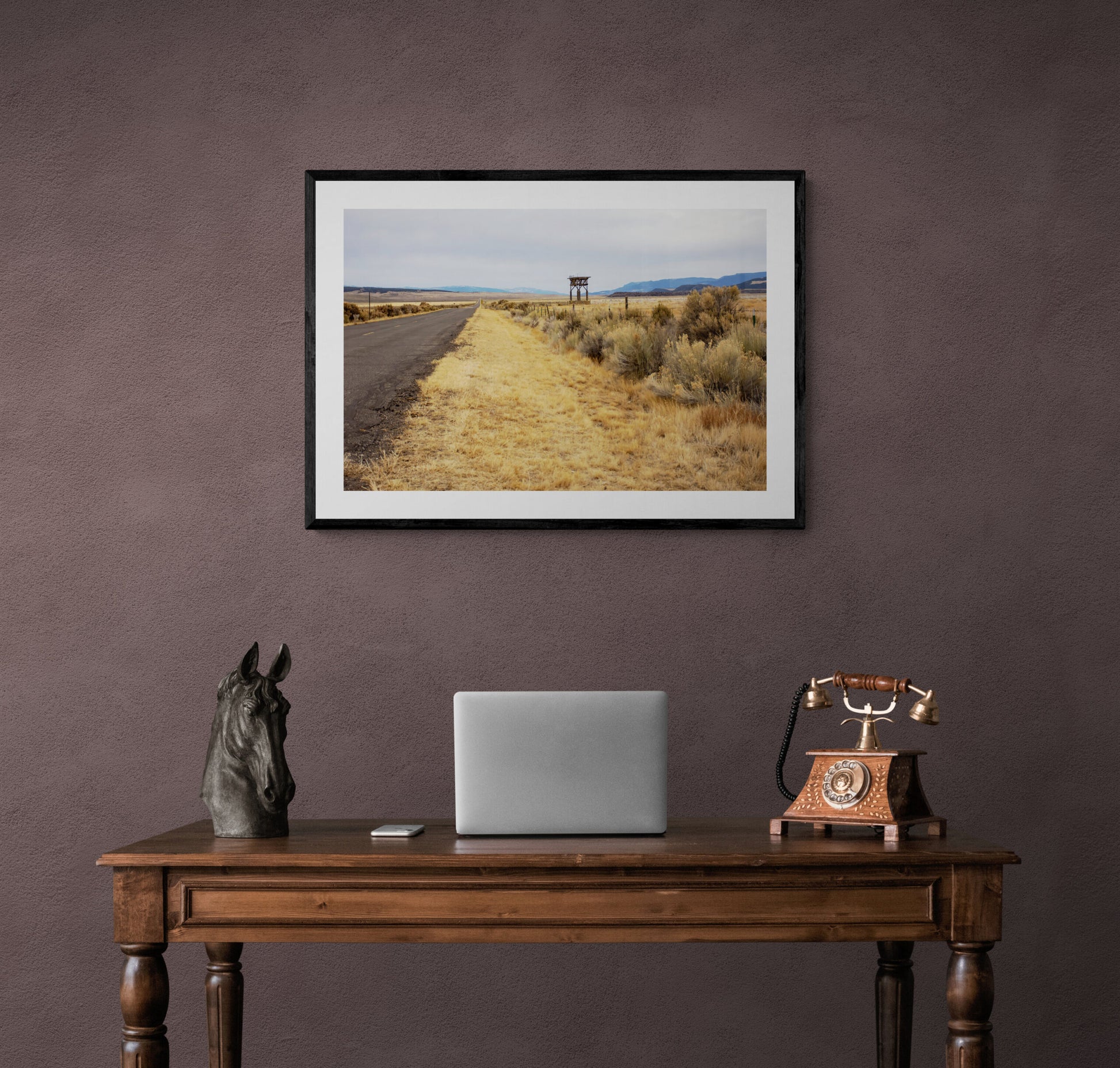 Johns-Valley-Road Original Photograph by Kim A. Bailey Hanging over a western desk