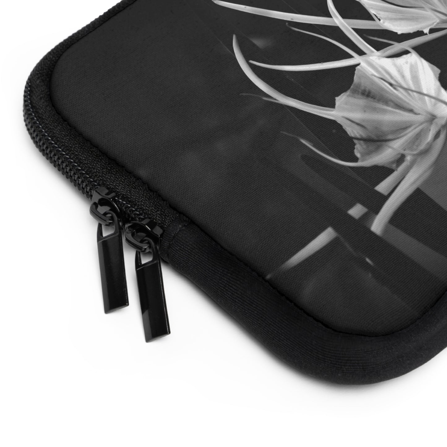 Laptop or Tablet Sleeve Featuring Kim's "Alligator Lily in B/W" Photograph