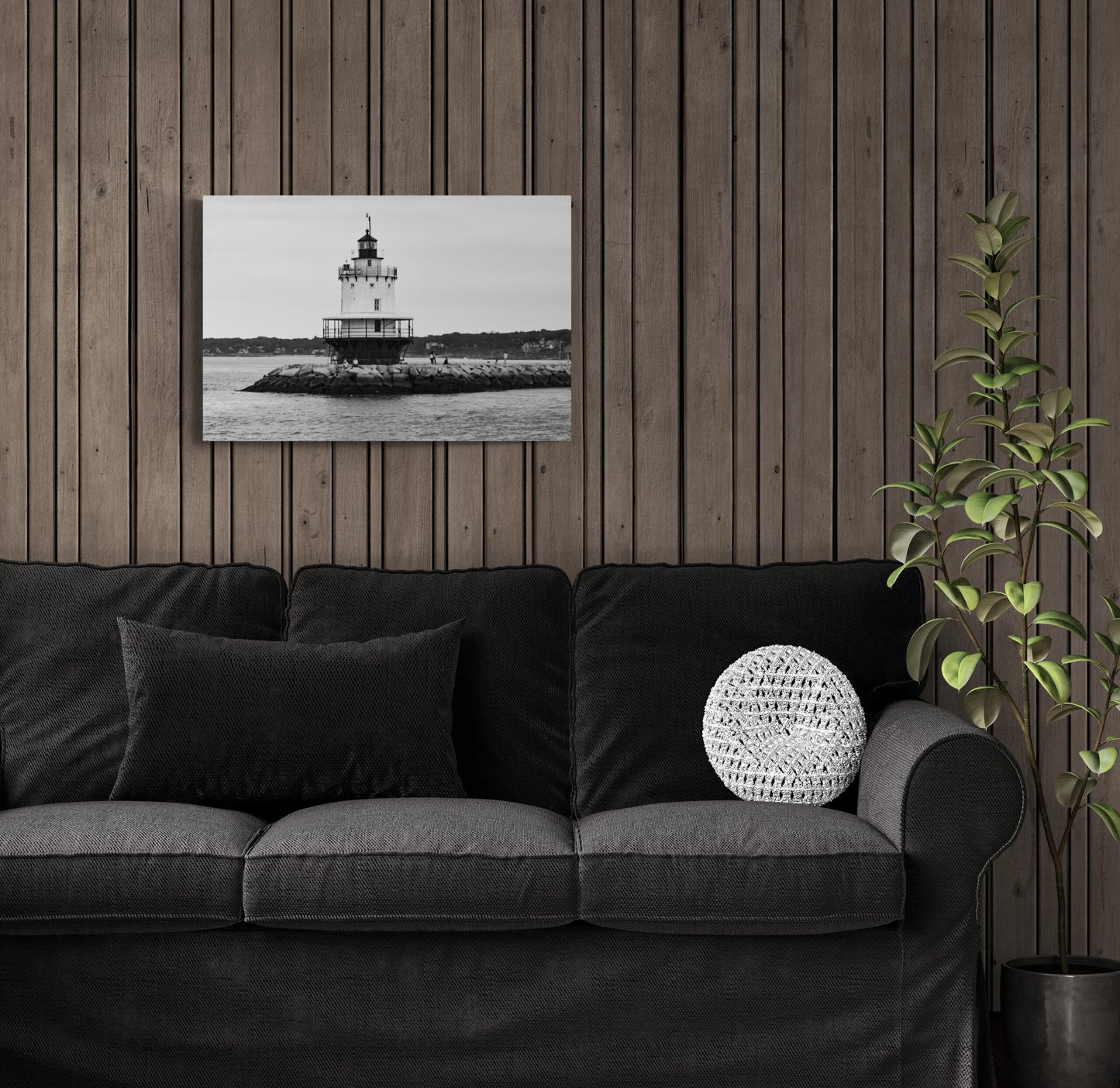 Lighthouse in Black and White, Original Photograph by Kim A. Bailey