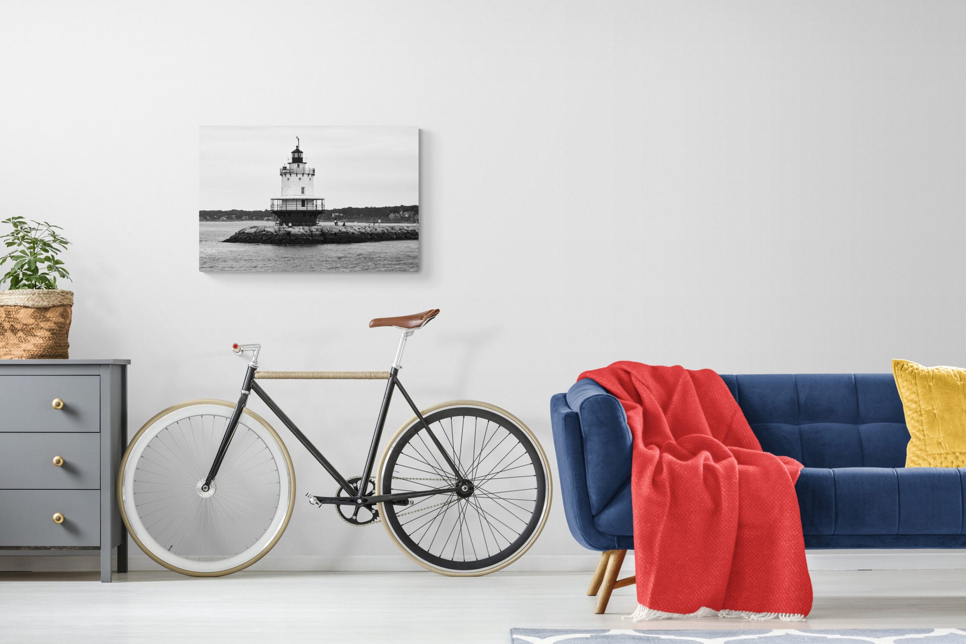 Lighthouse in Black and White, Original Photograph by Kim A. Bailey