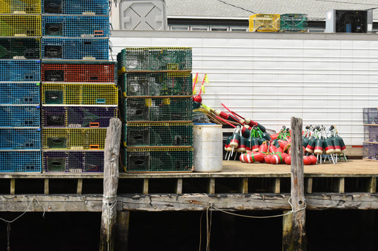 Stacked Lobster Traps