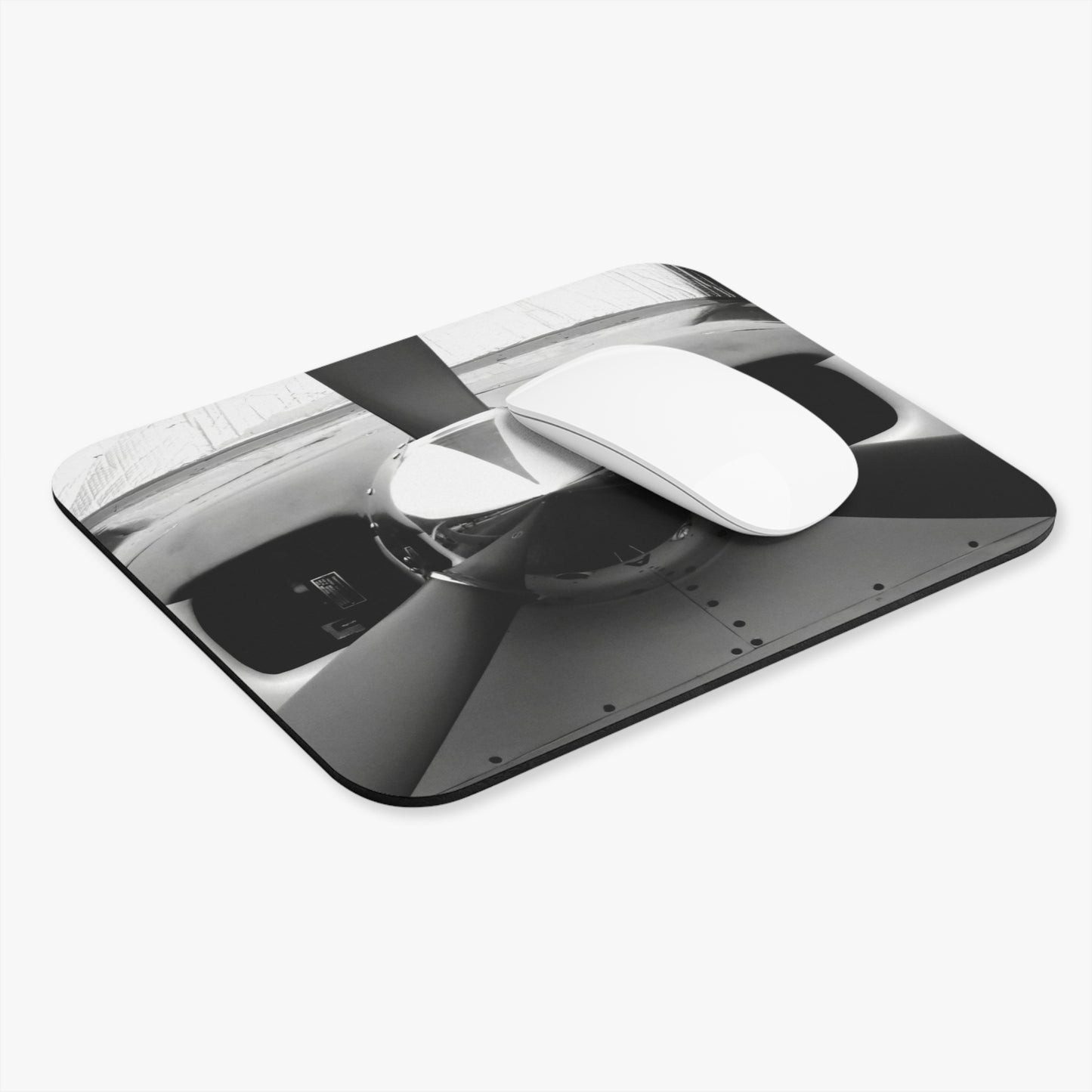 Mouse Pad with Black and White Photograph "Propeller" by Kim A. Bailey