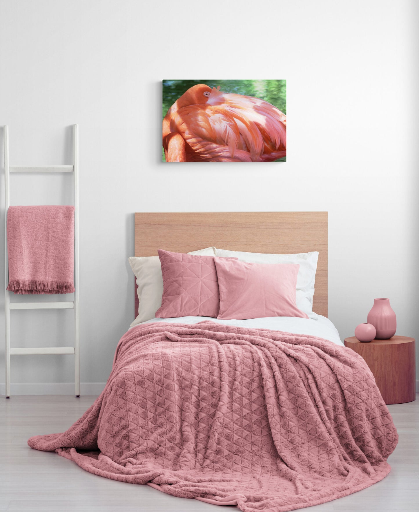 Napping Pink Flamingo, Original Photograph by Kim A. Bailey