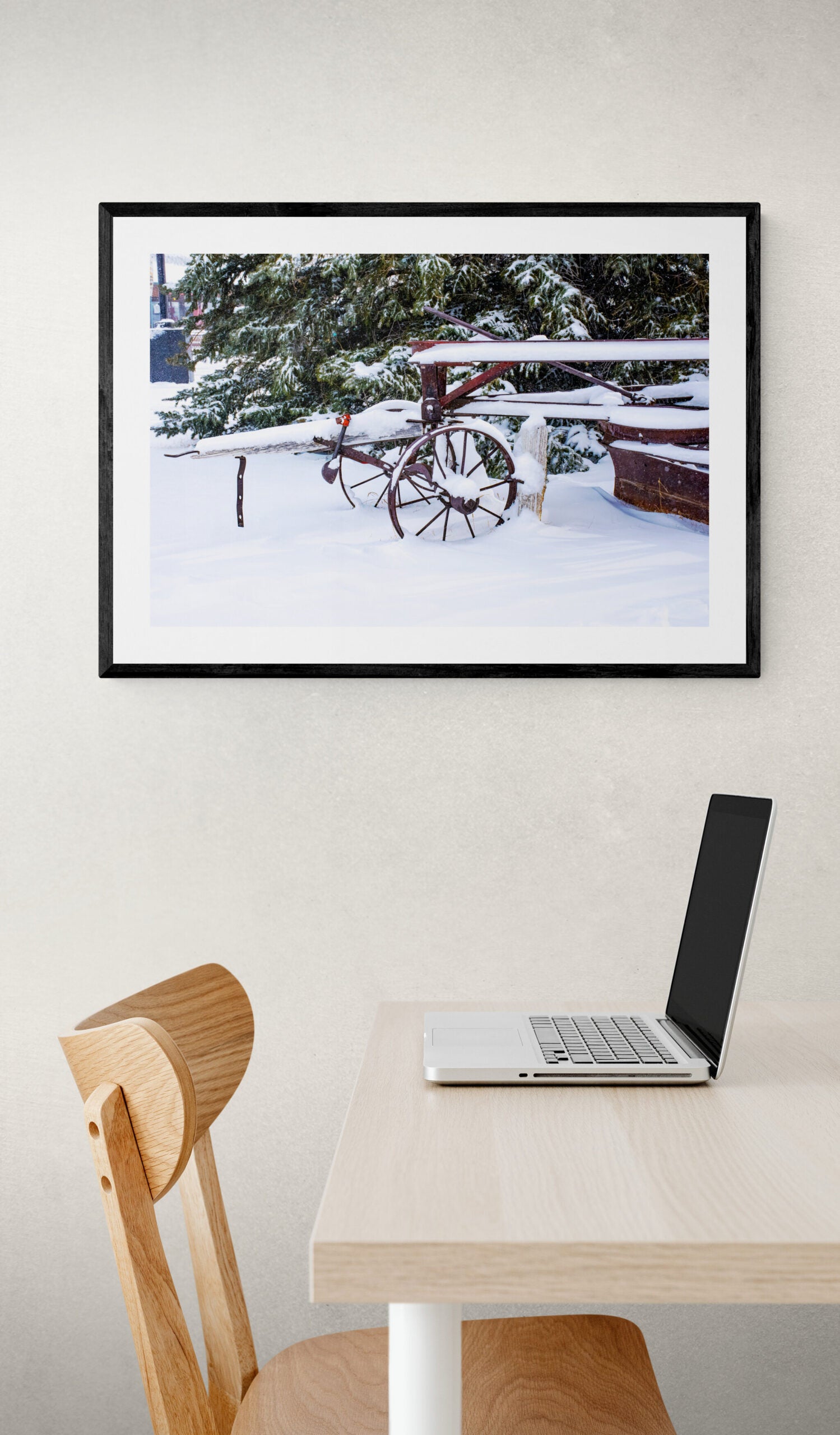 New-Fallen-Snow Original Photograph by Kim A. Bailey over a desk