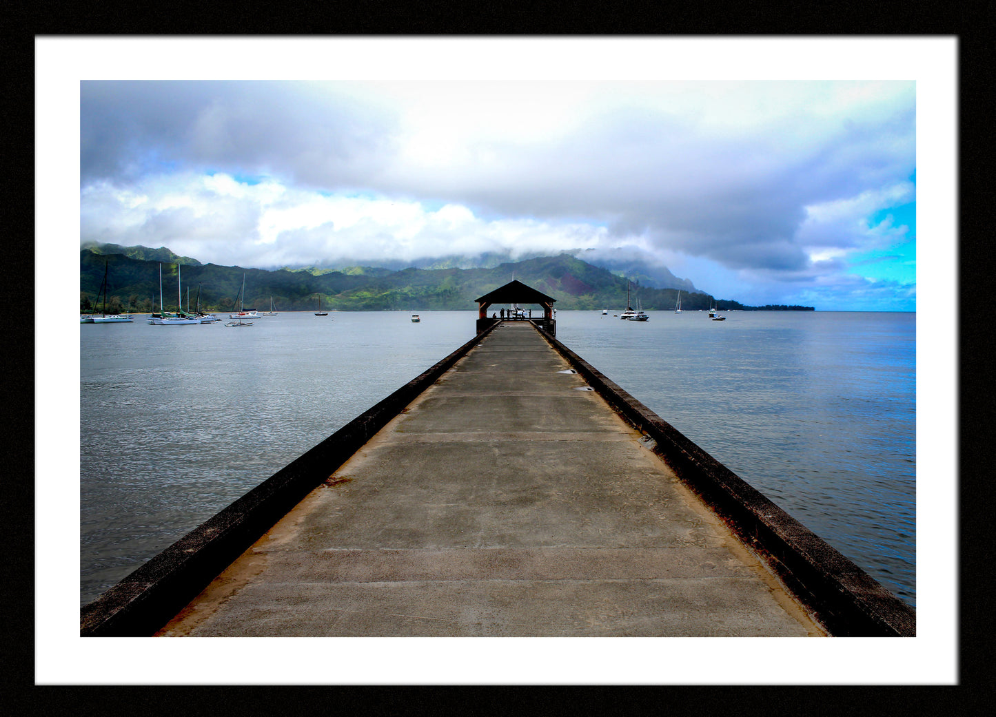 Waimea Pier at Hanalei Bay, Hawaii