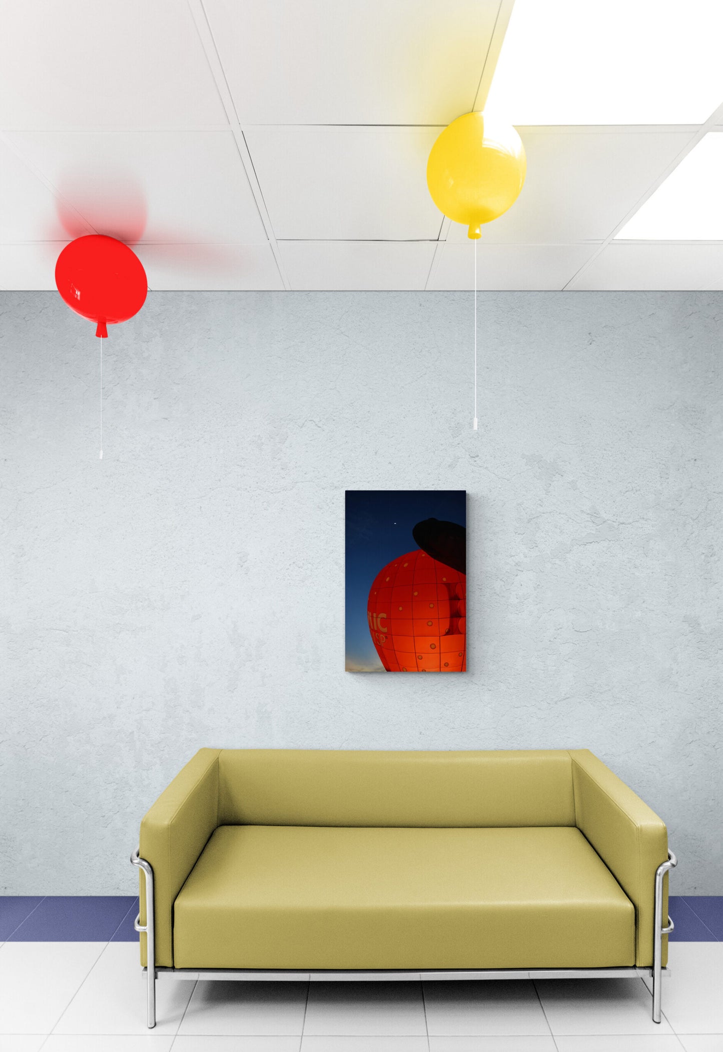 Red Balloon Under the Moon, Original Photograph by Kim A. Bailey