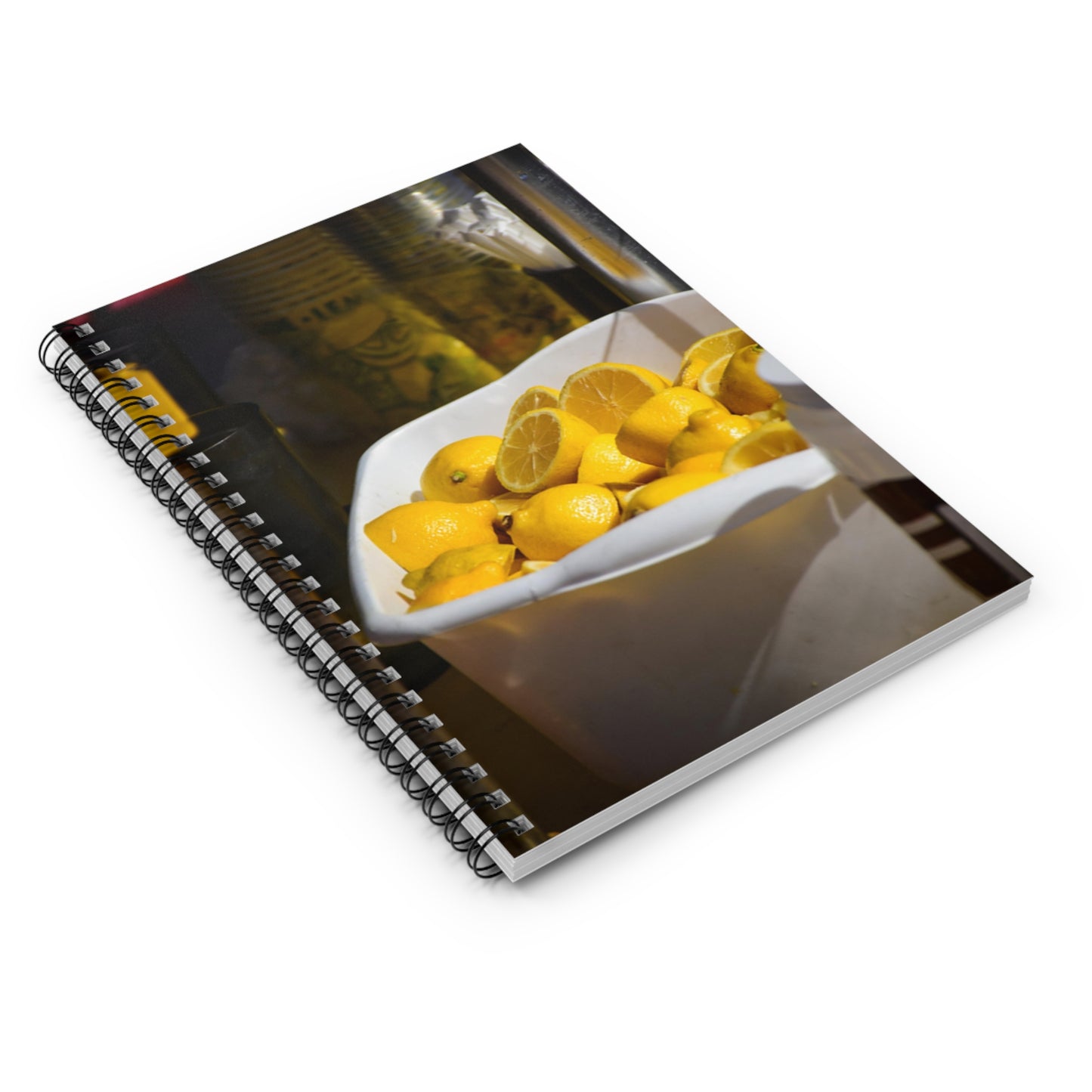 Spiral Notebook "Lemonade" Photograph by Kim A. Bailey - Ruled Line with Pocket