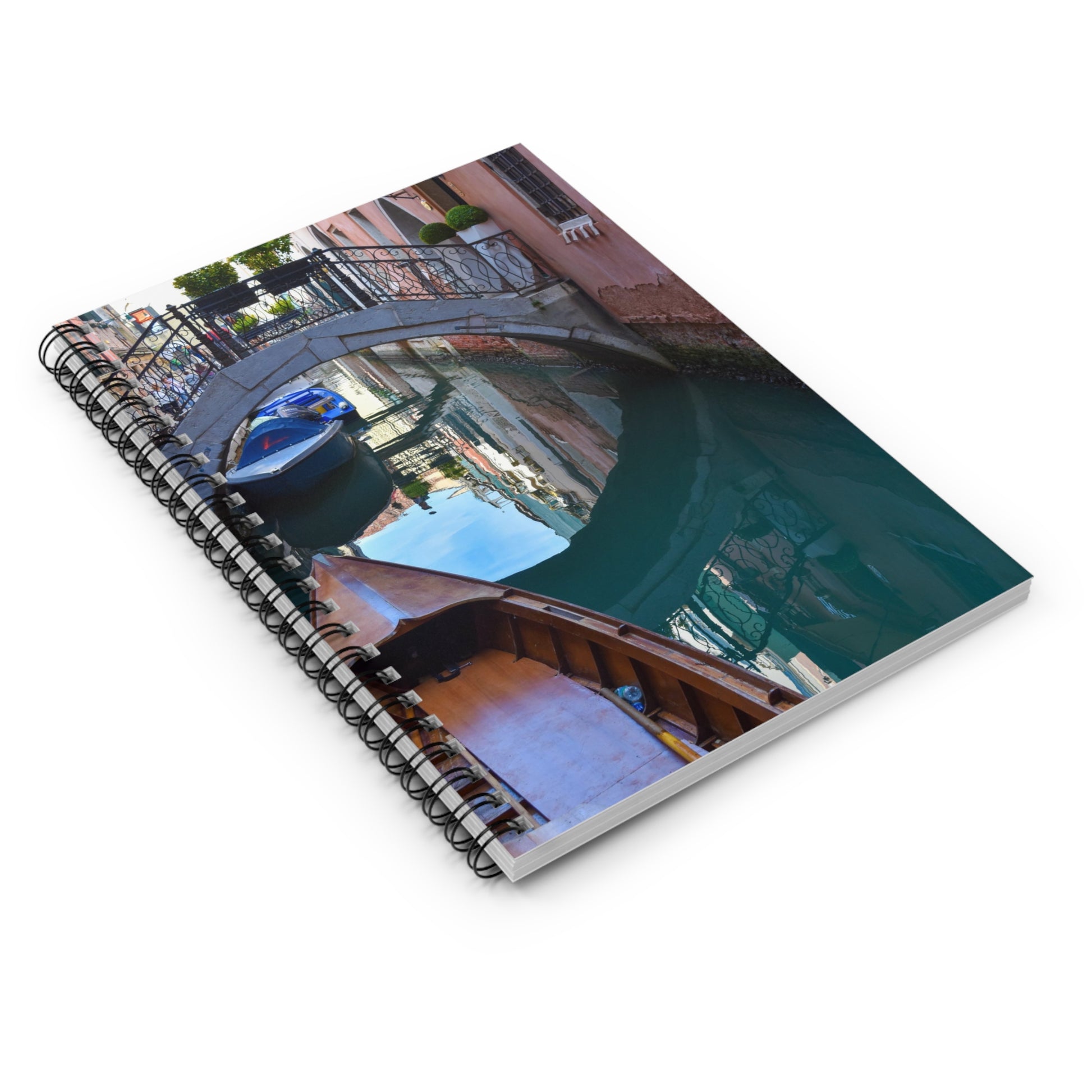 Spiral Notebook or Journal - Ruled Line - "Venice Canal" by Kim Bailey