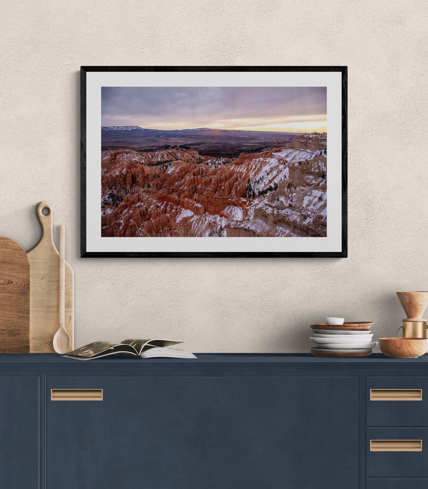 Sunrise-Over-Bryce-Canyon Original Photograph by Kim A. Bailey on Kitchen Wall