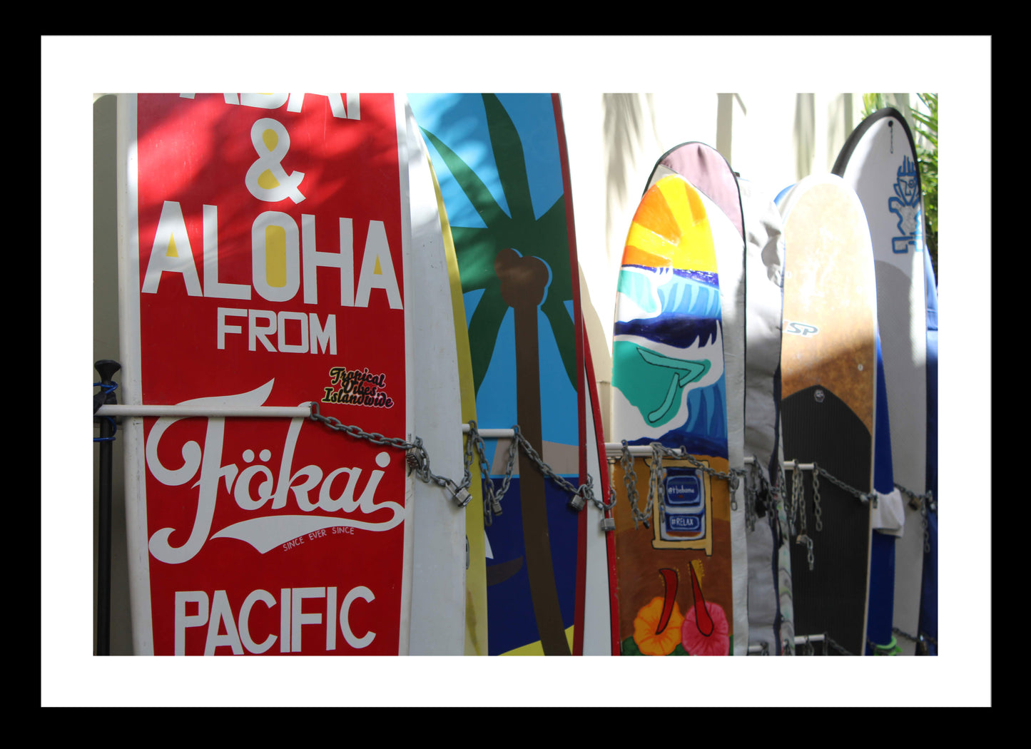 Surfboards in Honolulu, Hawaii, Original Photograph by Kim A. Bailey