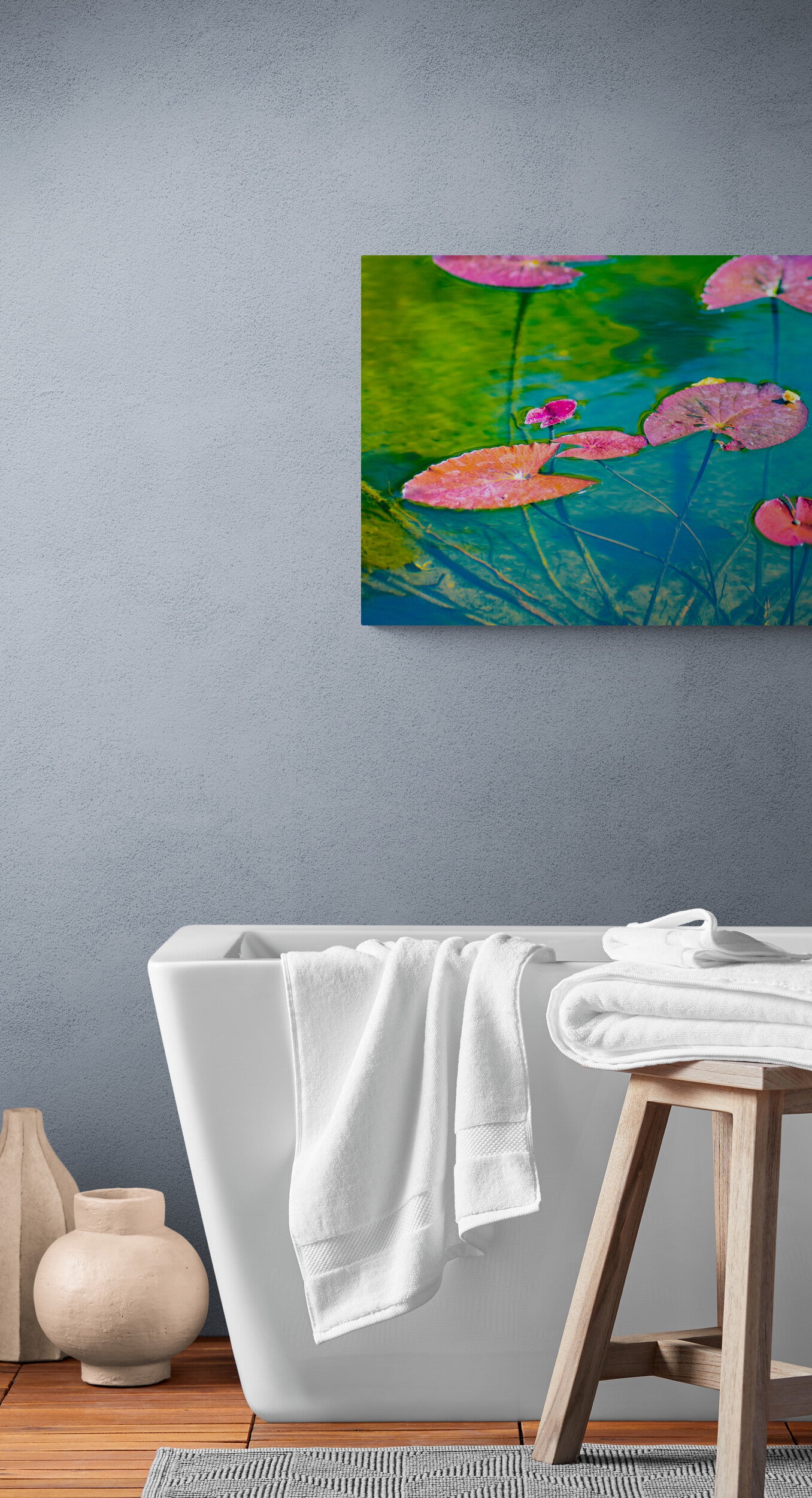 Water Lily Leaves (Pink and Green)