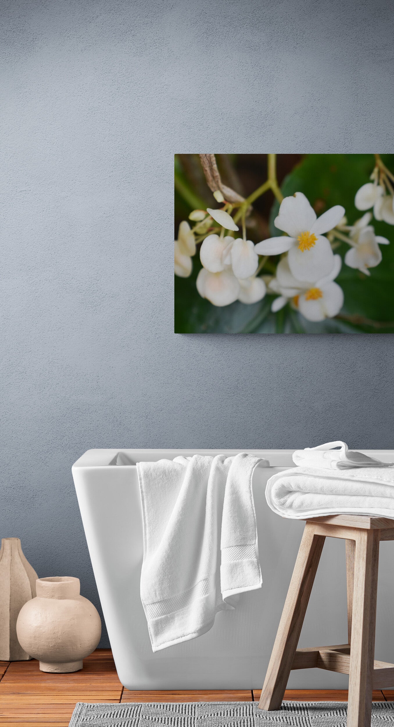  White Begonia, Original Photograph by Kim A. Bailey