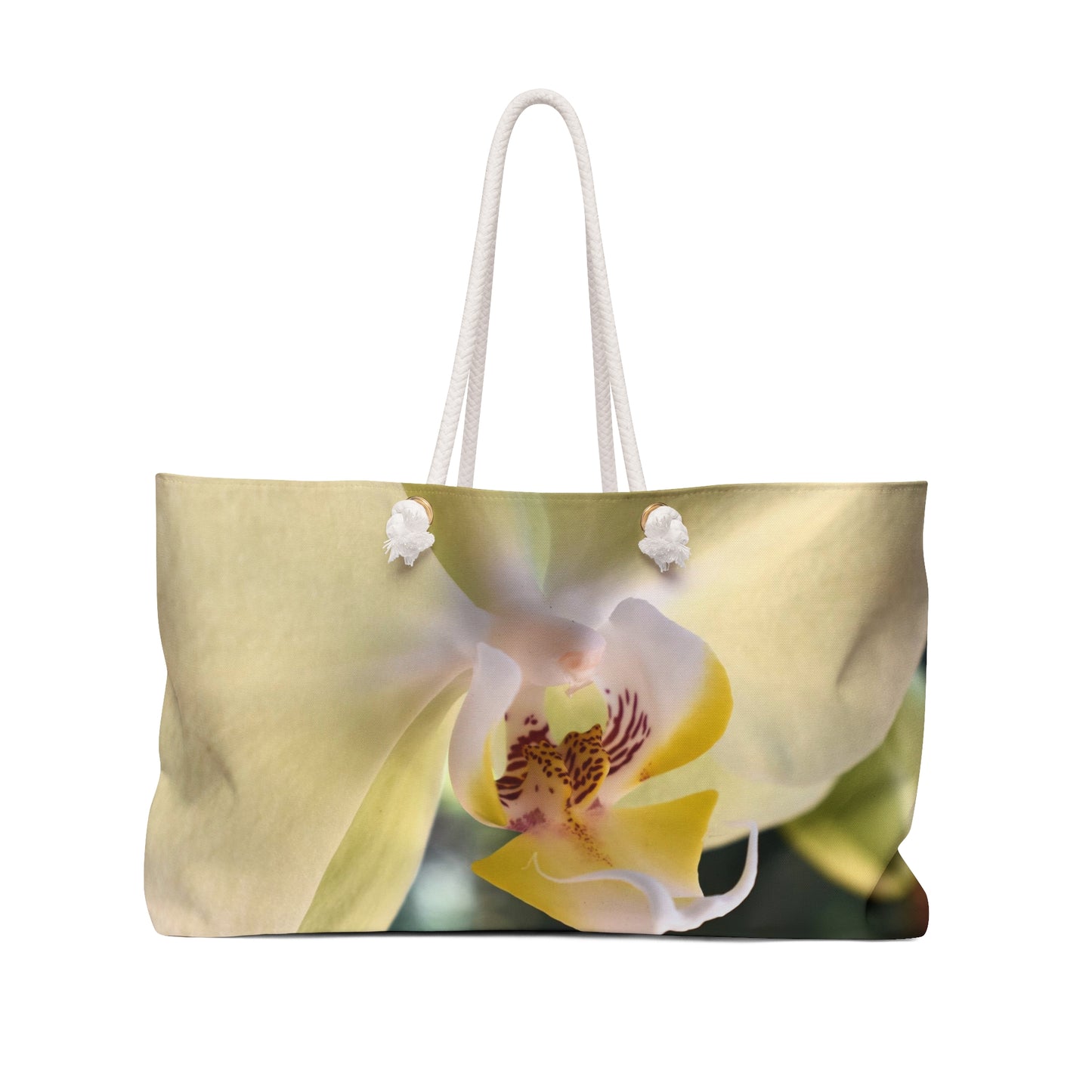 Yellow Orchid Weekender Tote Bag – Floral Fine Art by Kim A. Bailey