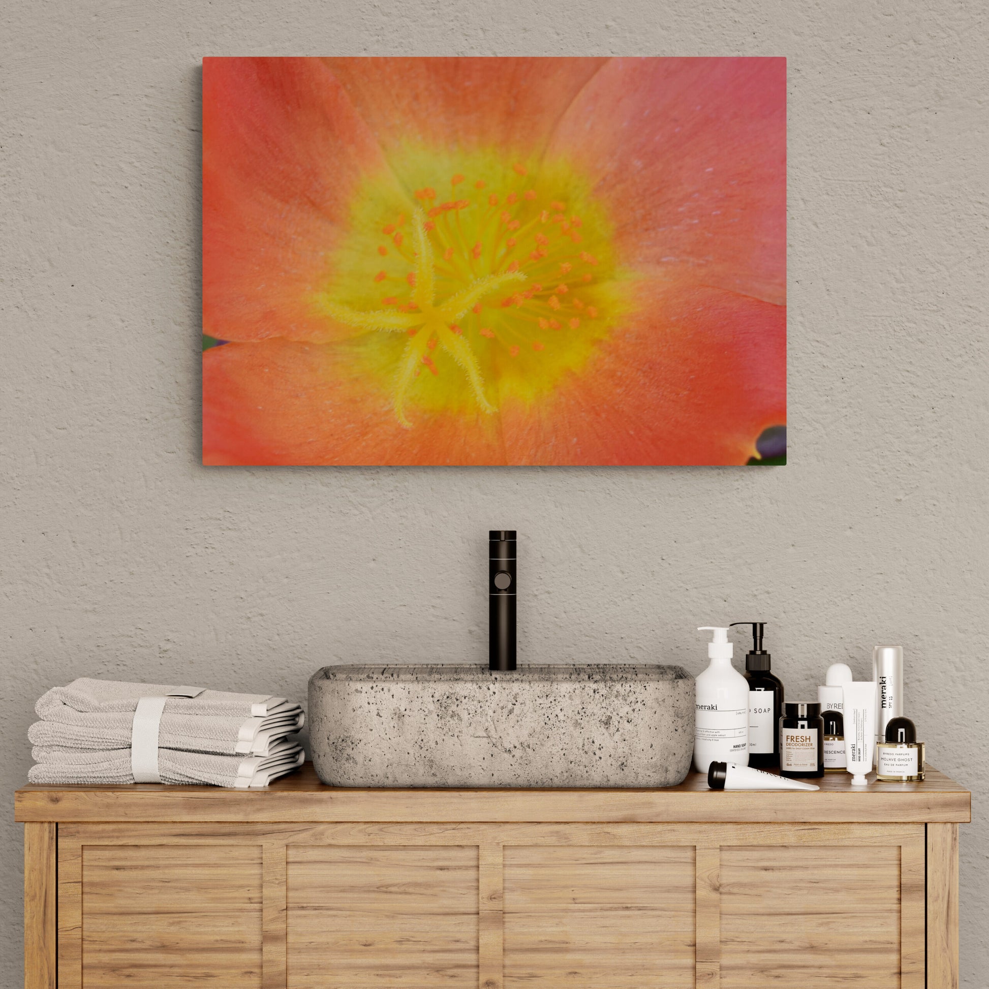 Minimalist Photography Prints for a Contemporary Look "Yellow Stamen" 