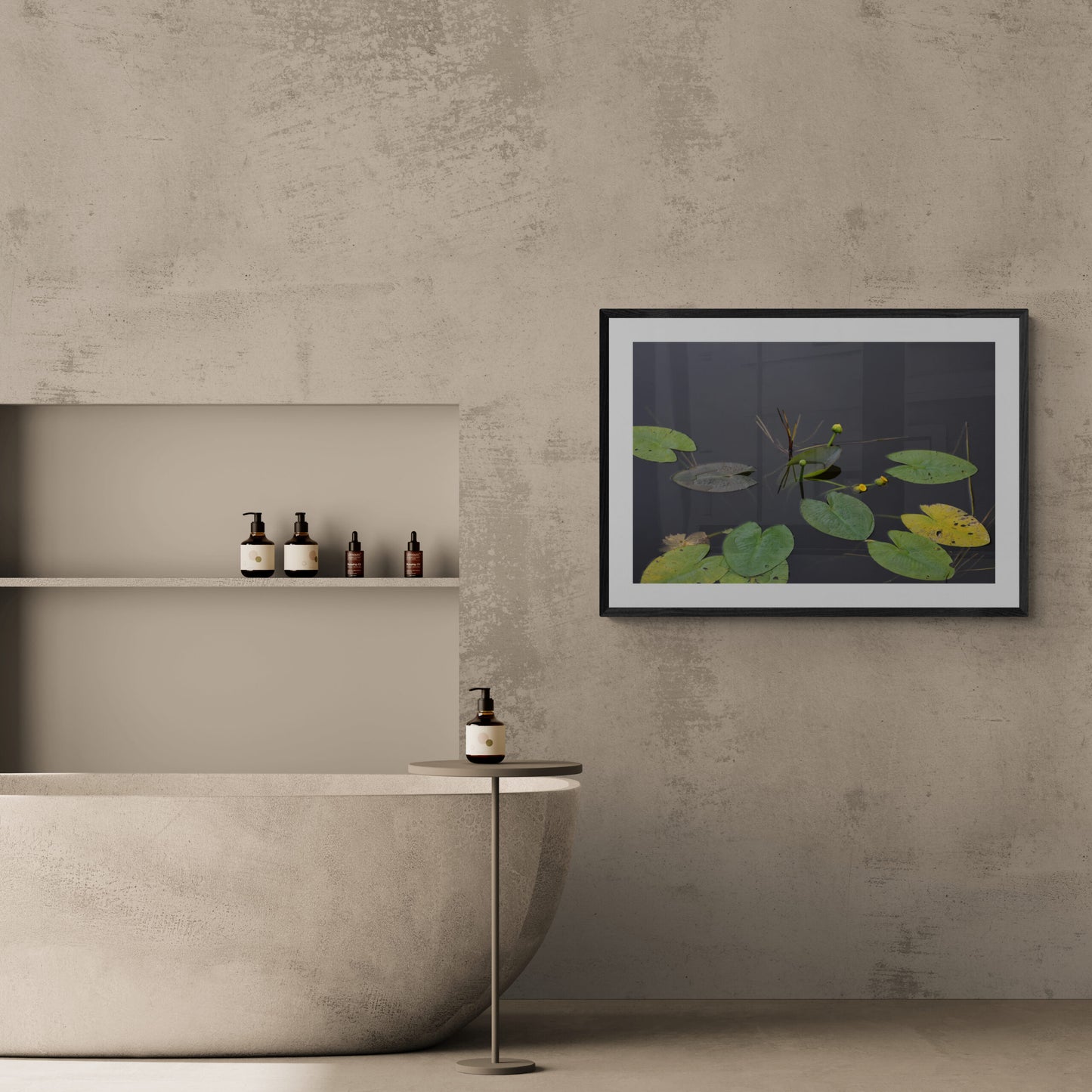 Yellow Water Lily in Calm Water, Original Photograph by Kim A. Bailey