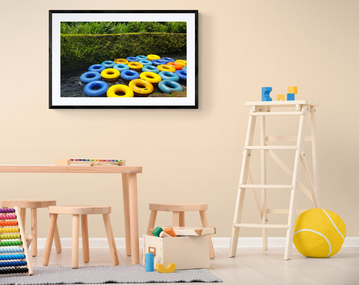 Yellow_and_Blue_Tubes Original Photograph by Kim A. Bailey