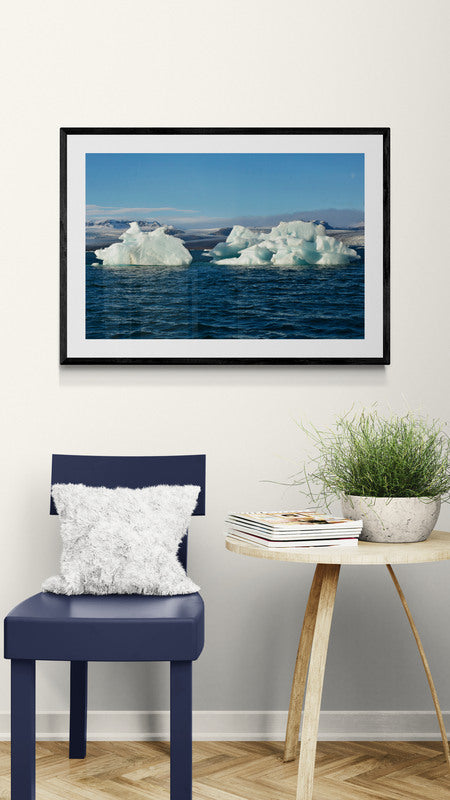 Glacier Ice with Moon