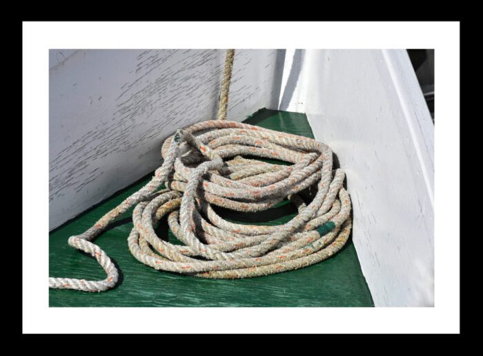 Boat Rope, Original Framed Photograph by Kim A. Bailey