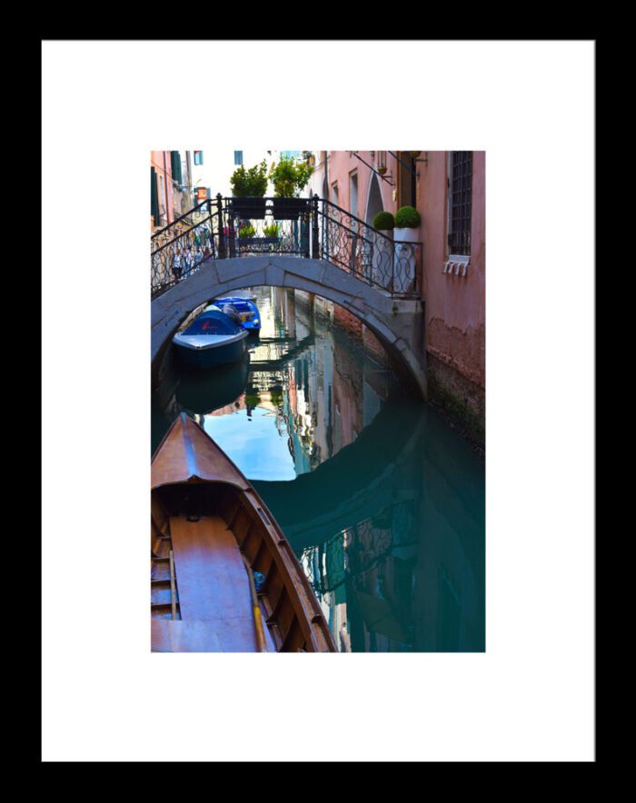 Framed Venice Canal, Original Photograph by Kim A. Bailey