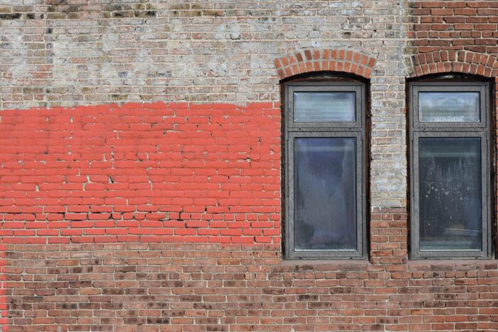 2 Windows in Brick Wall, Original Photograph by Kim A. Bailey