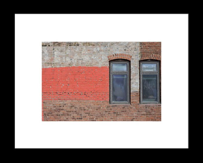 2 Windows in Brick Wall, Original Photograph by Kim A. Bailey