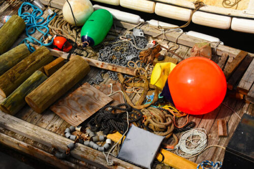 Fishing-Gear on a Boat, Covered Boats, Original Photograph by Kim A. Bailey