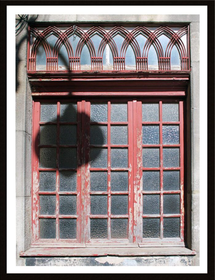 Framed Red Window, Original Photograph by Kim A. Bailey
