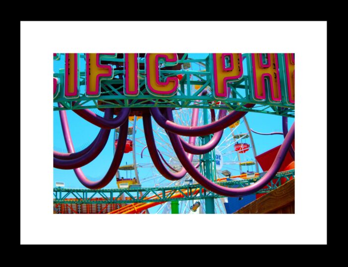 Framed Ride on the Santa Monica Pier, Original Photograph by Kim A. Bailey