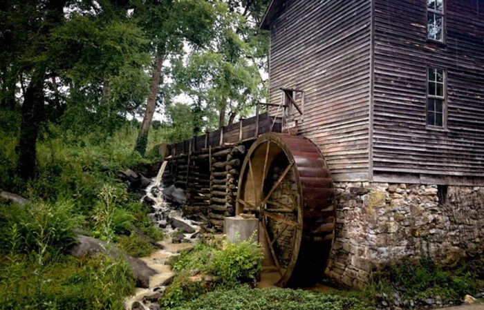 Framed Tennessee Watermill, Original Photograph by Kim A. Bailey