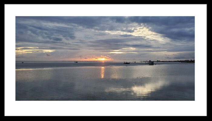 West Florida Sunset, Original Framed Photograph by Kim A. Bailey