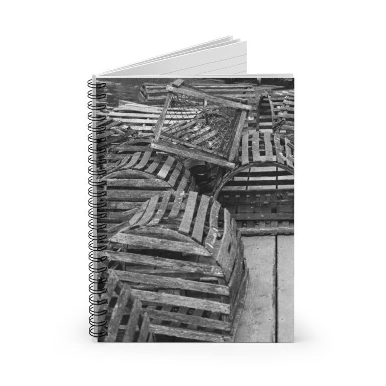 Spiral Notebook - Ruled Line, "Old Wood Lobster Traps" by Kim A. Bailey