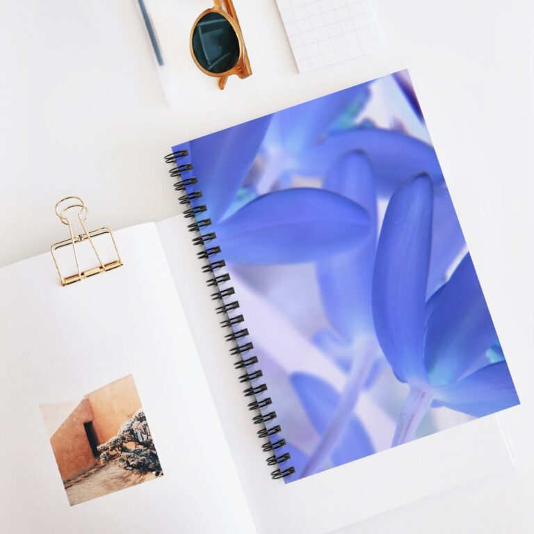 Spiral Notebook - Ruled Line - "Blue Tinted Orchid" by Kim Bailey
