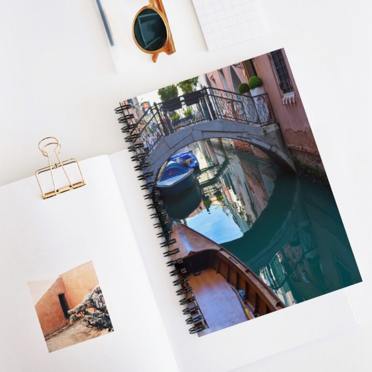 Spiral Notebook - Ruled Line - "Venice Canal" by Kim Bailey
