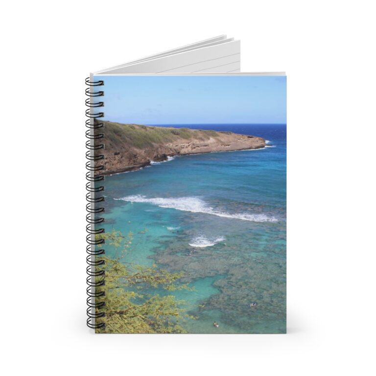 Spiral Notebook - Ruled Line - "Hanauma Bay Surf" by Kim Bailey
