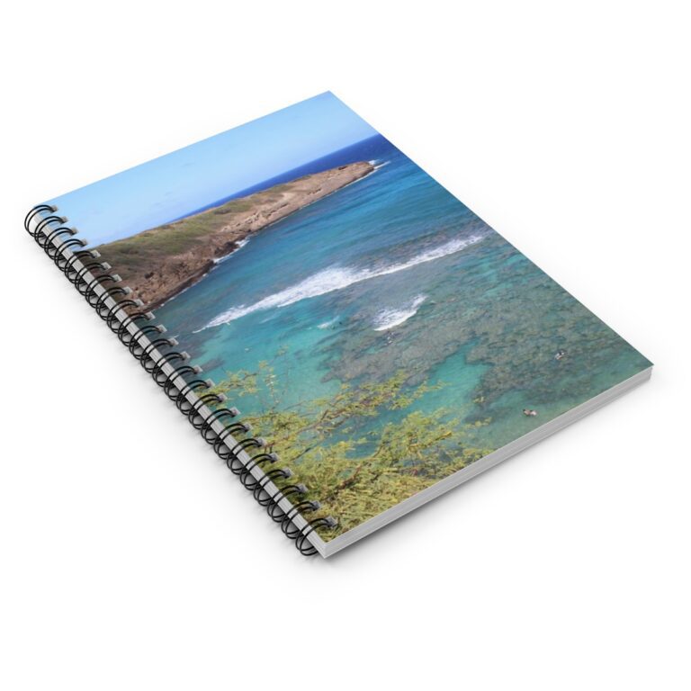Spiral Notebook - Ruled Line - "Hanauma Bay Surf" by Kim Bailey