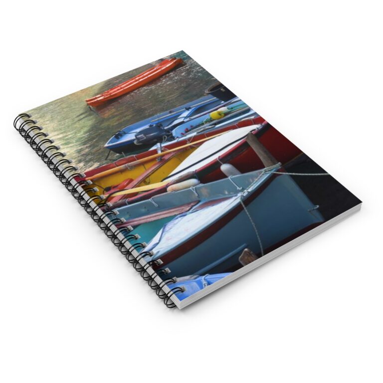 Spiral Notebook - Ruled Line - "Fishing Boats" by Kim Bailey