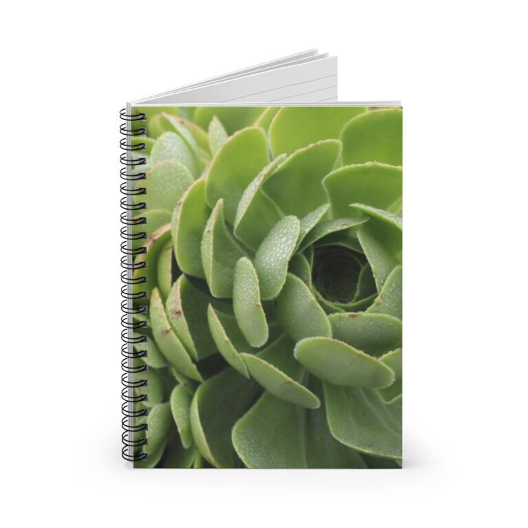 Spiral Notebook - Ruled Line - "Green Succulent" by Kim Bailey
