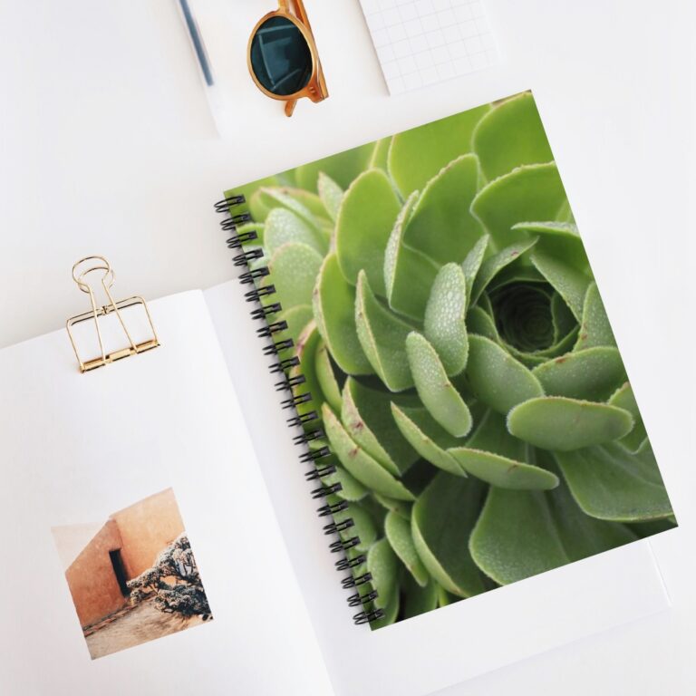 Spiral Notebook - Ruled Line - "Green Succulent" by Kim Bailey