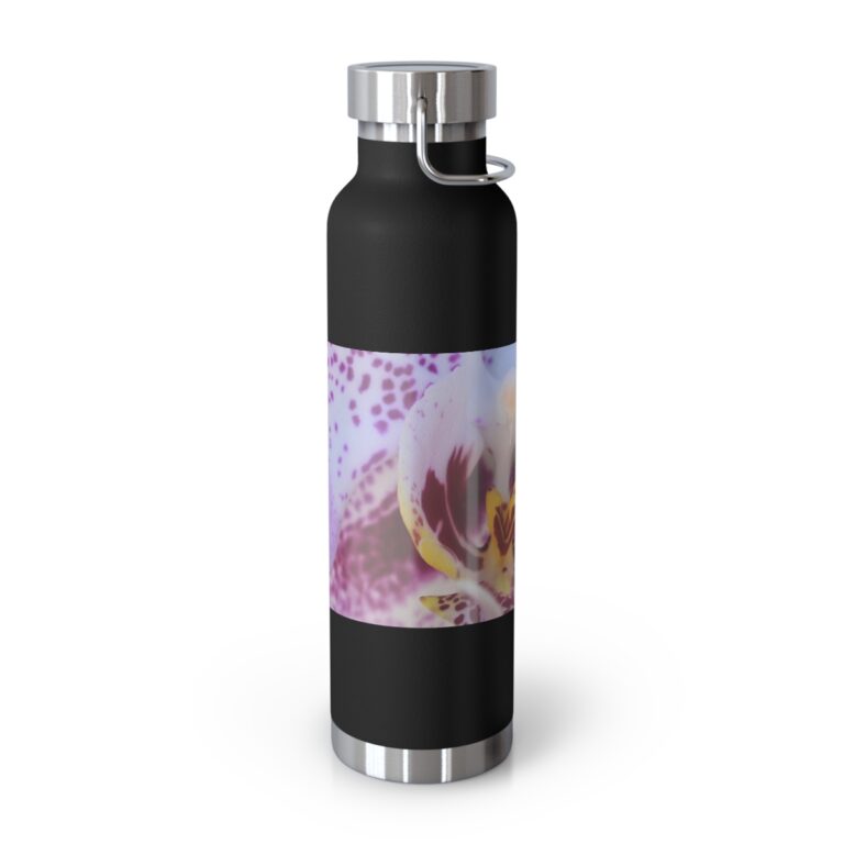 Copper Vacuum Insulated Bottle, 22oz, "Phalaenopsis Orchid" by Kim A. Bailey