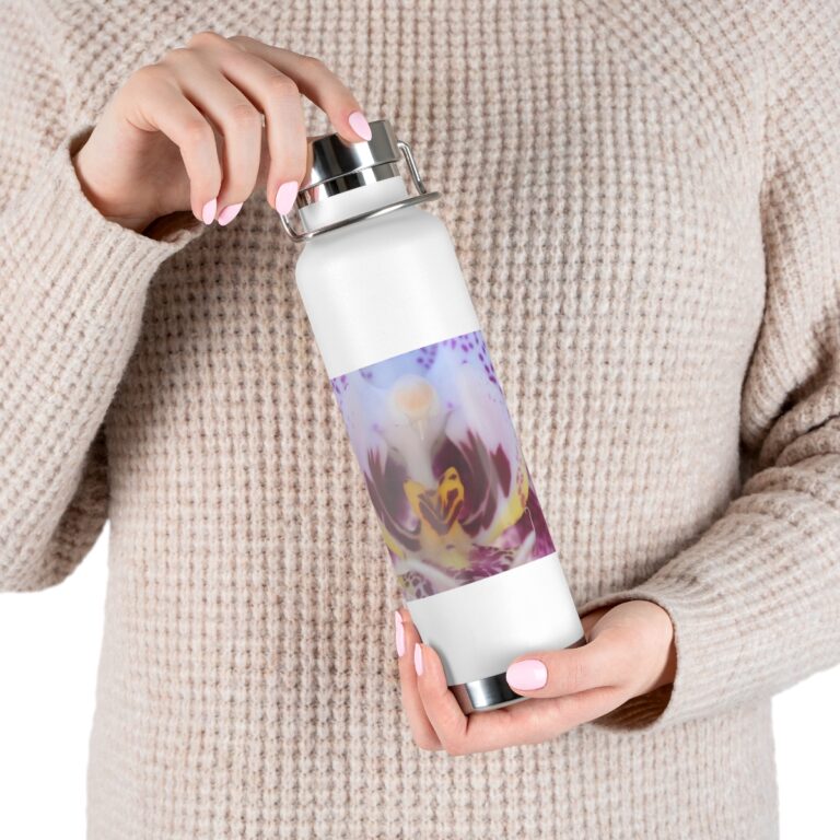Copper Vacuum Insulated Bottle, 22oz, "Phalaenopsis Orchid" by Kim A. Bailey